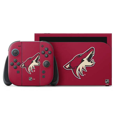 NHL Arizona Coyotes Solid Background Nintendo Skins