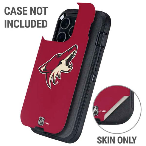 NHL Arizona Coyotes Solid Background Otterbox Defender iPhone Skin