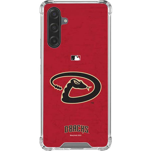 MLB Arizona Diamondbacks - Secondary Solid Distressed Galaxy A17 Clear Case