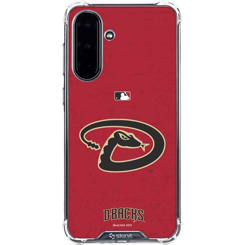 MLB Arizona Diamondbacks - Secondary Solid Distressed Galaxy A36 5G Clear Case