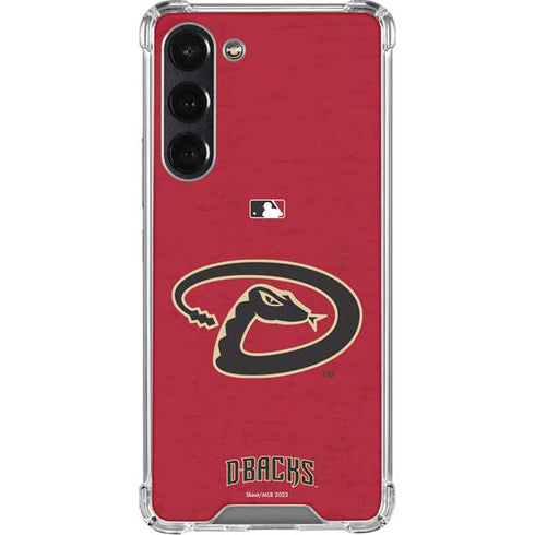 MLB Arizona Diamondbacks - Secondary Solid Distressed Galaxy S24 FE Clear Case