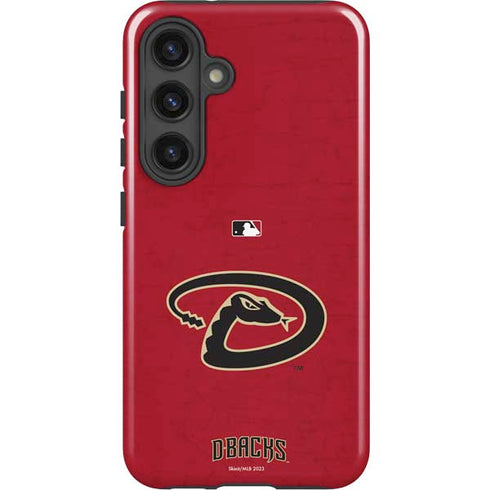 MLB Arizona Diamondbacks - Secondary Solid Distressed Galaxy S25 Impact Case