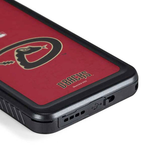 MLB Arizona Diamondbacks - Secondary Solid Distressed Galaxy S24 Plus Waterproof Case