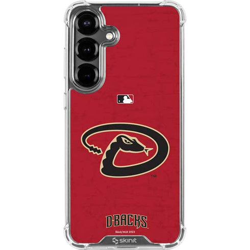 MLB Arizona Diamondbacks - Secondary Solid Distressed Galaxy S26 Clear Case