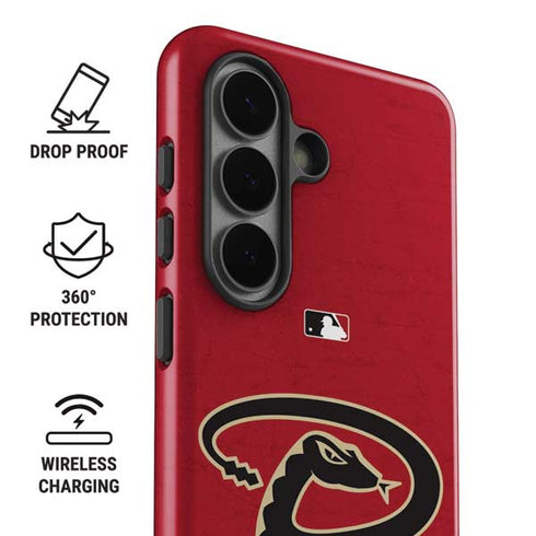 MLB Arizona Diamondbacks - Secondary Solid Distressed Galaxy S26 Plus Impact Case