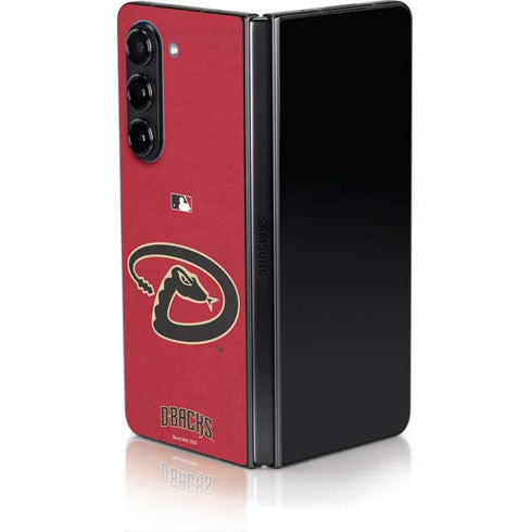 MLB Arizona Diamondbacks - Secondary Solid Distressed Galaxy Z Fold5 5G Skin