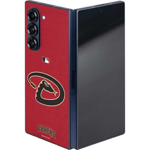 MLB Arizona Diamondbacks - Secondary Solid Distressed Galaxy Z Fold6 Skin