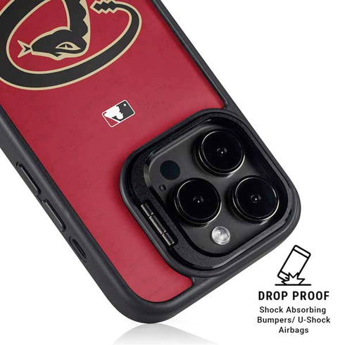 MLB Arizona Diamondbacks - Secondary Solid Distressed iPhone 13 Pro Kickstand Case