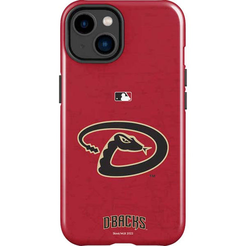 MLB Arizona Diamondbacks - Secondary Solid Distressed iPhone 15 Impact Case