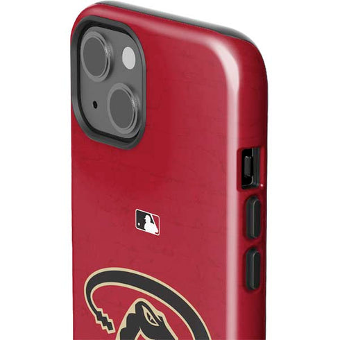 MLB Arizona Diamondbacks - Secondary Solid Distressed iPhone 15 Impact Case