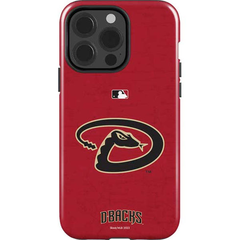 MLB Arizona Diamondbacks - Secondary Solid Distressed iPhone 15 Pro Impact Case