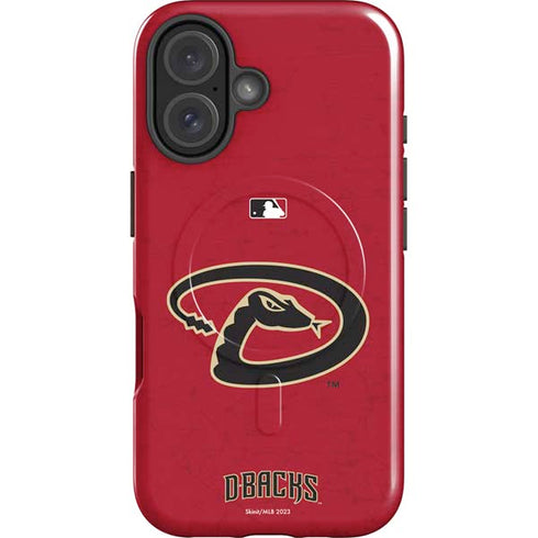 MLB Arizona Diamondbacks - Secondary Solid Distressed iPhone 16 Magsafe Impact Case