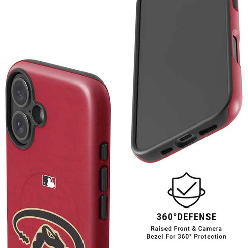 MLB Arizona Diamondbacks - Secondary Solid Distressed iPhone 16 Magsafe Impact Case