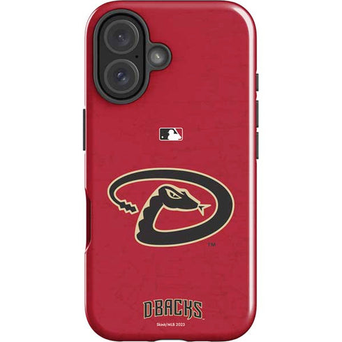 MLB Arizona Diamondbacks - Secondary Solid Distressed iPhone 16 Plus Impact Case