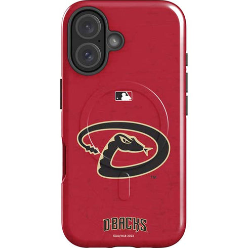 MLB Arizona Diamondbacks - Secondary Solid Distressed iPhone 16 Plus Magsafe Impact Case