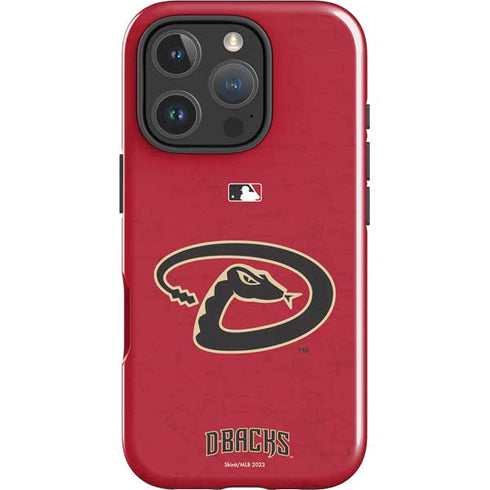 MLB Arizona Diamondbacks - Secondary Solid Distressed iPhone 16 Pro Impact Case