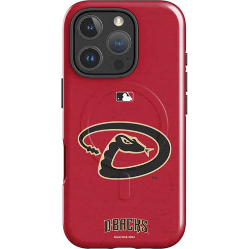 MLB Arizona Diamondbacks - Secondary Solid Distressed iPhone 16 Pro Magsafe Impact Case
