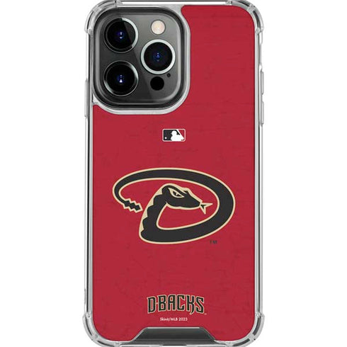 MLB Arizona Diamondbacks - Secondary Solid Distressed iPhone 16 Pro Max Clear Case