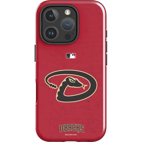 MLB Arizona Diamondbacks - Secondary Solid Distressed iPhone 16 Pro Max Impact Case