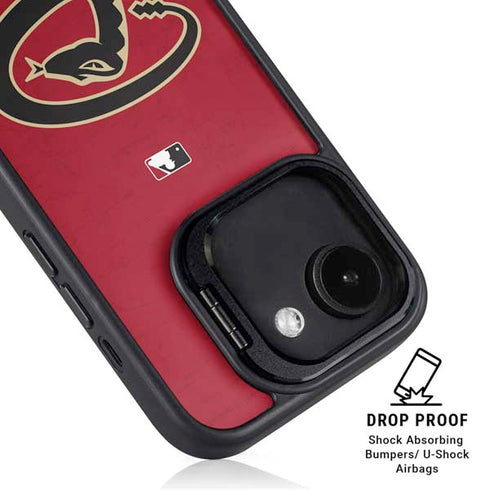 MLB Arizona Diamondbacks - Secondary Solid Distressed iPhone 16e Kickstand Case
