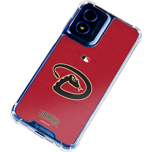 MLB Arizona Diamondbacks - Secondary Solid Distressed Moto G 5G (2024) Clear Case
