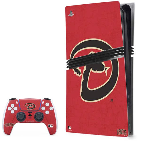 MLB Arizona Diamondbacks - Secondary Solid Distressed PS5 Pro Bundle Skin
