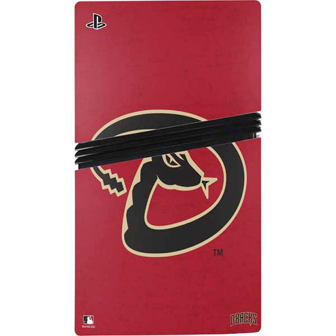 MLB Arizona Diamondbacks - Secondary Solid Distressed PS5 Pro Console Skin