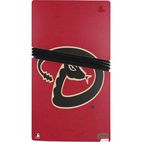 MLB Arizona Diamondbacks - Secondary Solid Distressed PS5 Pro Console Skin