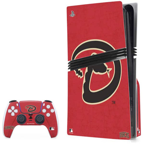MLB Arizona Diamondbacks - Secondary Solid Distressed PlayStation PS5 Skins