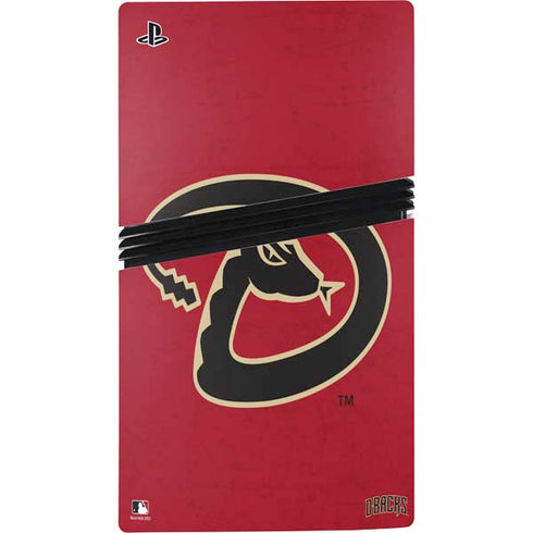 MLB Arizona Diamondbacks - Secondary Solid Distressed PS5 Pro Disk Console Skin
