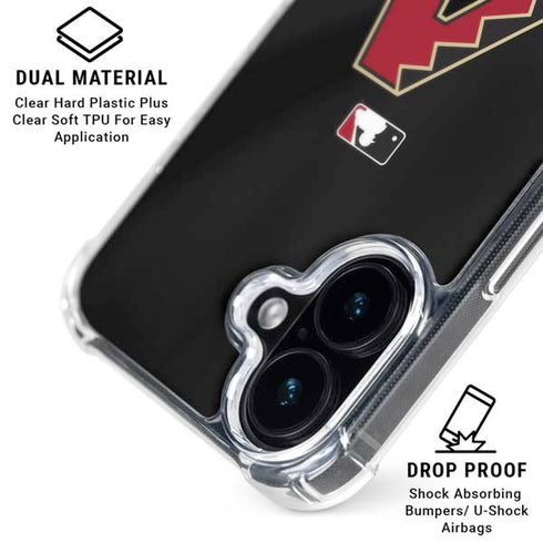 MLB Arizona Diamondbacks Alternate/Away Jersey iPhone 16 Clear Case