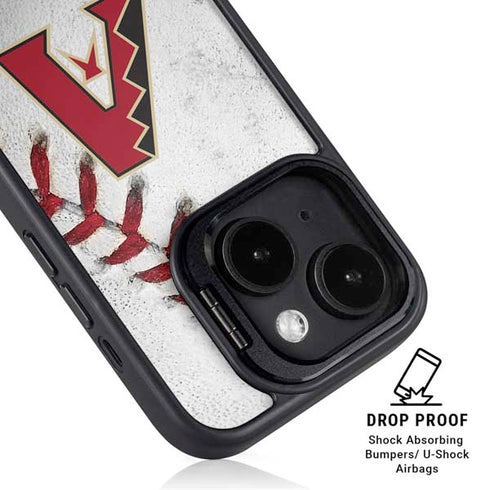 MLB Arizona Diamondbacks Game Ball iPhone 15 Plus Kickstand Case