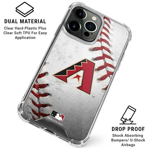 MLB Arizona Diamondbacks Game Ball iPhone 16 Pro Max Clear Case