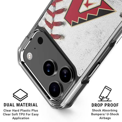 MLB Arizona Diamondbacks Game Ball iPhone 17 Pro Max Clear Case