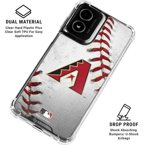 MLB Arizona Diamondbacks Game Ball Moto G Power 5G (2024) Clear Case