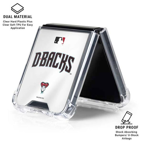 MLB Arizona Diamondbacks Home Jersey Galaxy Z Flip6 Clear Case