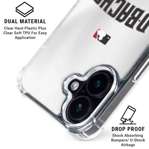 MLB Arizona Diamondbacks Home Jersey iPhone 16 Clear Case