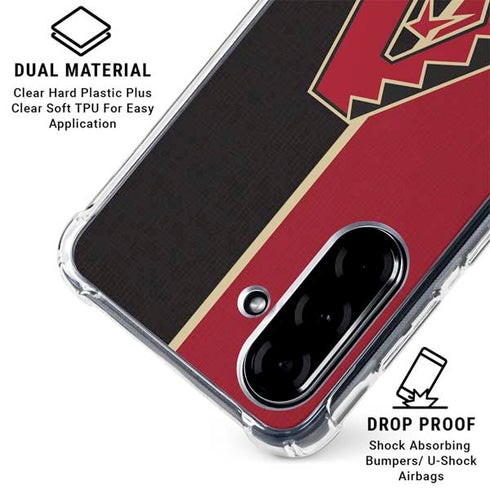 MLB Arizona Diamondbacks Split Galaxy A36 5G Clear Case