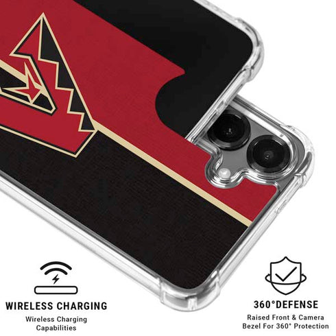 MLB Arizona Diamondbacks Split Galaxy S26 Clear Case