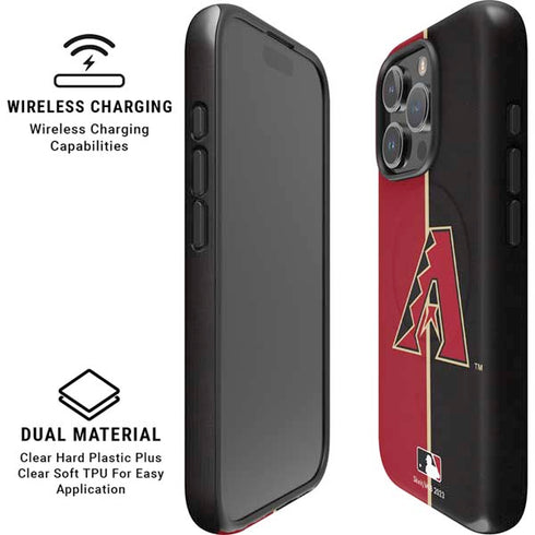 MLB Arizona Diamondbacks Split iPhone 16 Pro Magsafe Impact Case