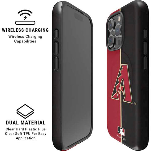 MLB Arizona Diamondbacks Split iPhone 16 Pro Max Magsafe Impact Case