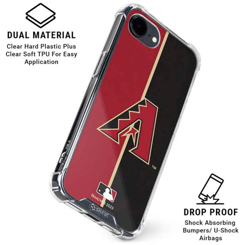 MLB Arizona Diamondbacks Split iPhone 16e Clear Case