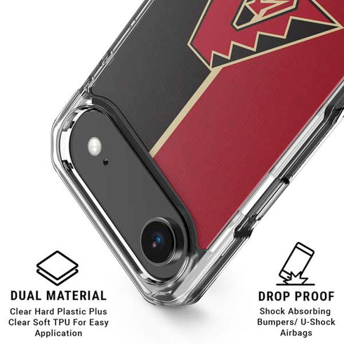 MLB Arizona Diamondbacks Split iPhone 17 Air Clear Case