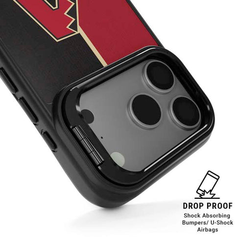 MLB Arizona Diamondbacks Split iPhone 17 Pro Max Kickstand Case