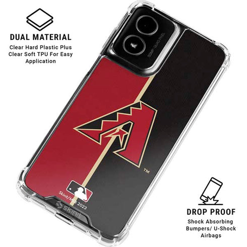 MLB Arizona Diamondbacks Split Moto G Power 5G (2024) Clear Case