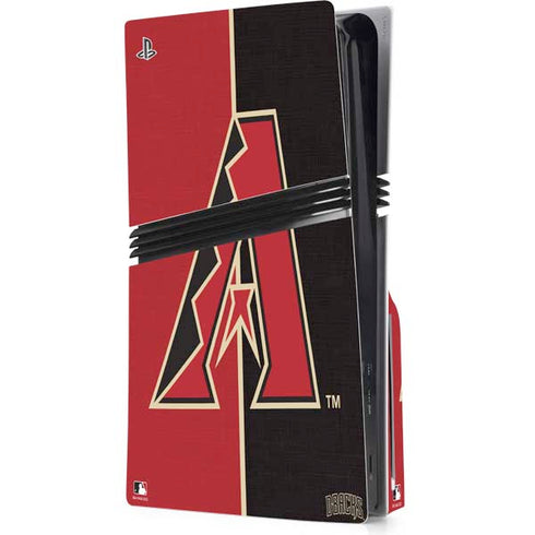MLB Arizona Diamondbacks Split PS5 Pro Disk Console Skin