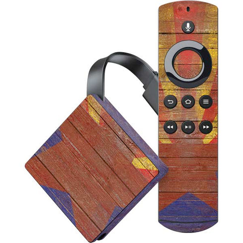 Arizona Flag Dark Wood Amazon Fire TV Skin