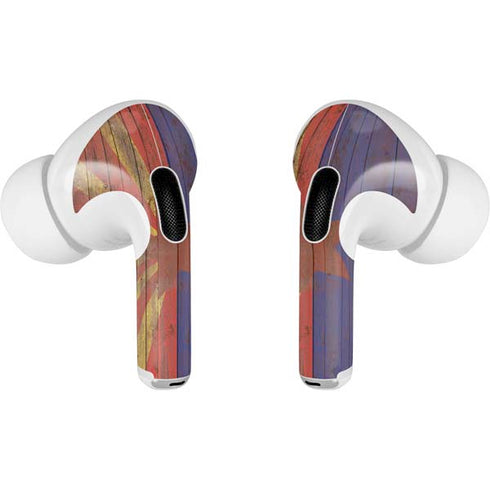 Arizona Flag Dark Wood AirPods Skins