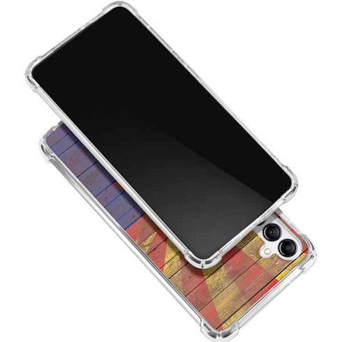 Arizona Flag Dark Wood Galaxy A16 5G Clear Case