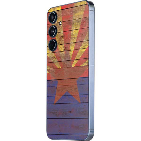Arizona Flag Dark Wood Galaxy A35 5G Skin